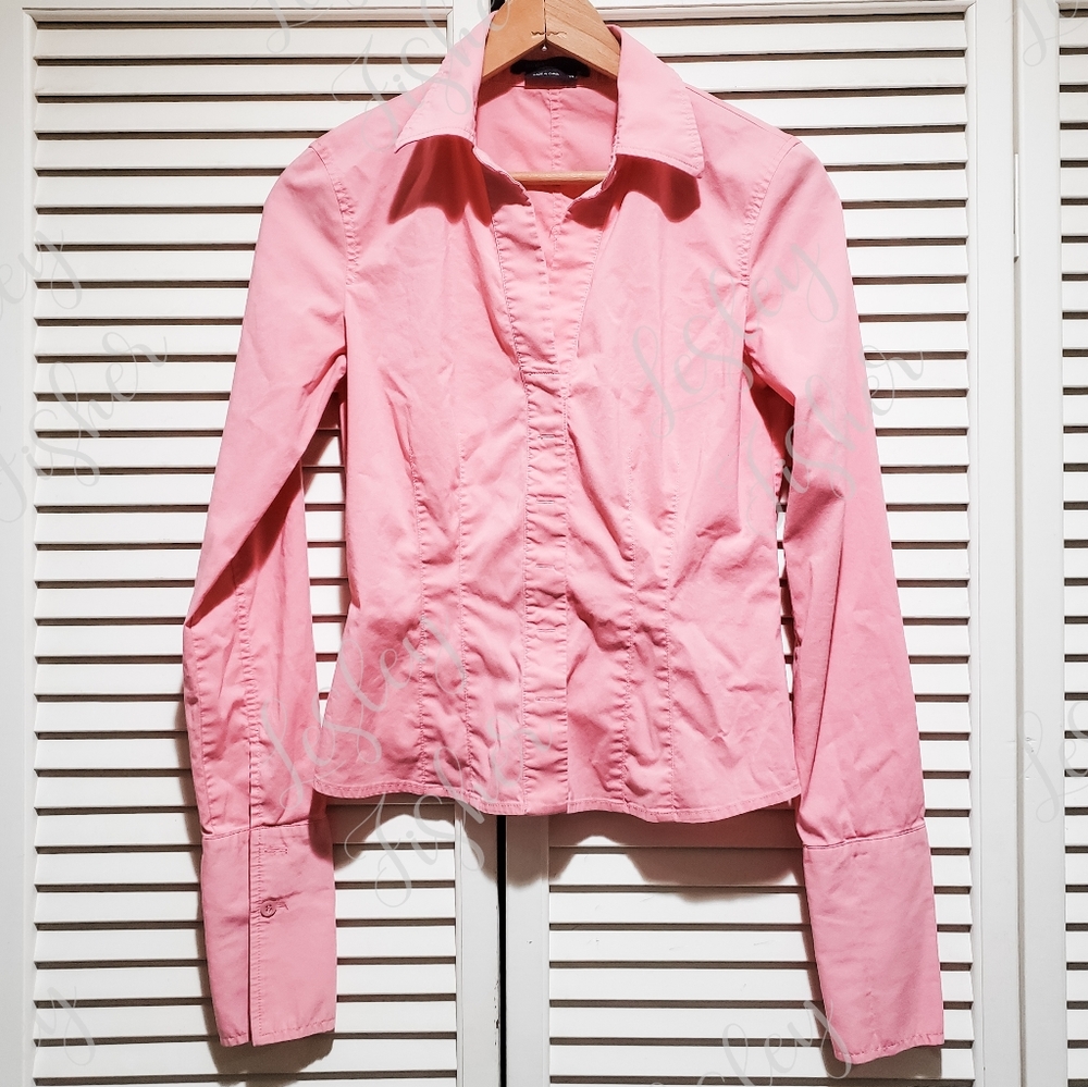 BCBGMaxAzria Pink Button Down Shirt
